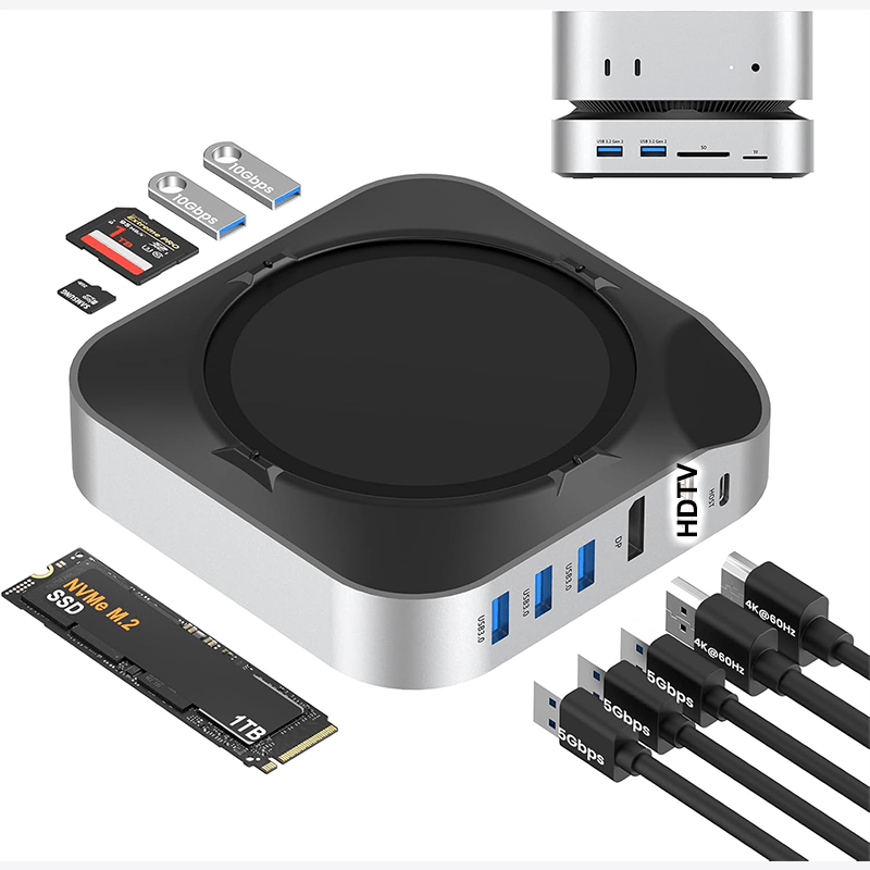Usb C Hub With M.2 Nvme Slot - 맥 미니 M4 도킹 스테이션 USB