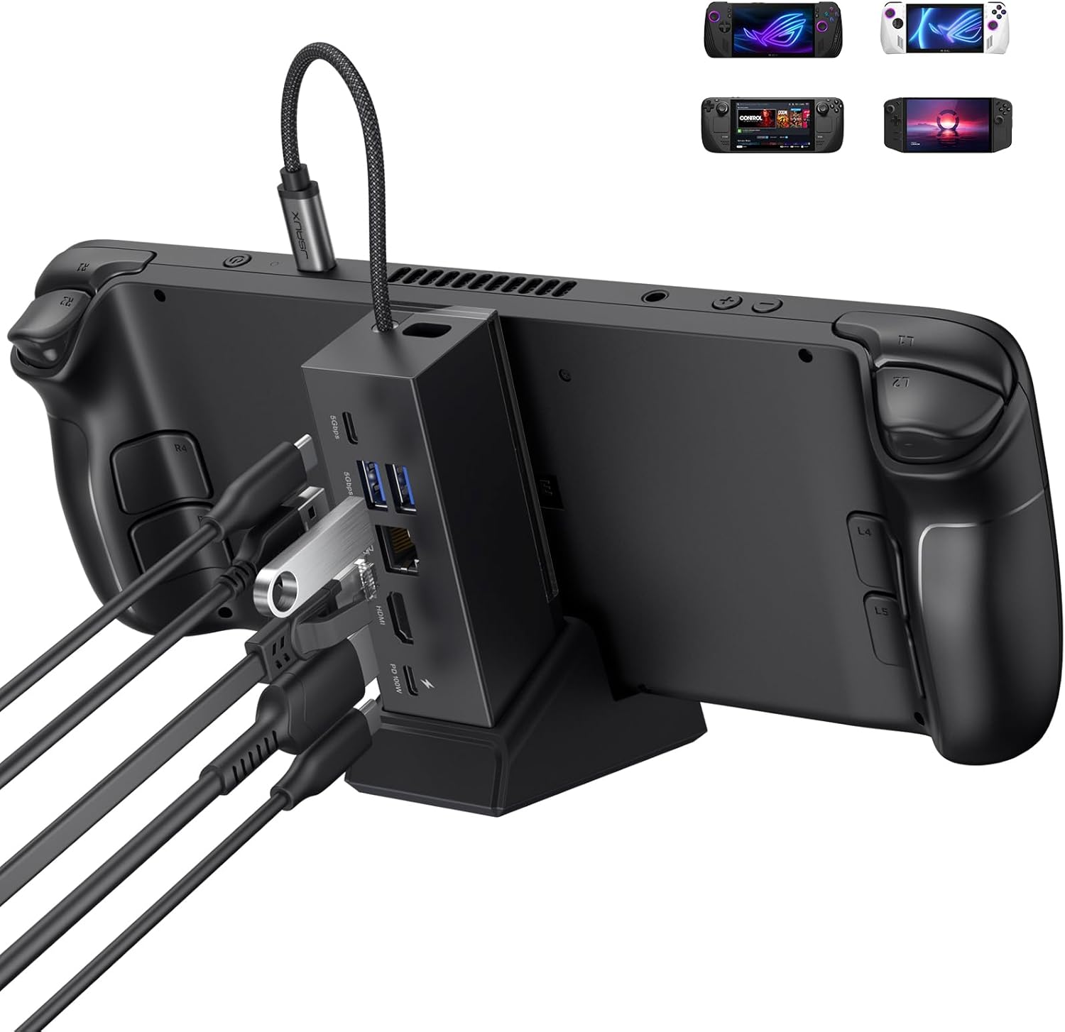 Usb C Dock Dual Hdmi 4K - ROG Ally X 도킹 스테이션, HDMI