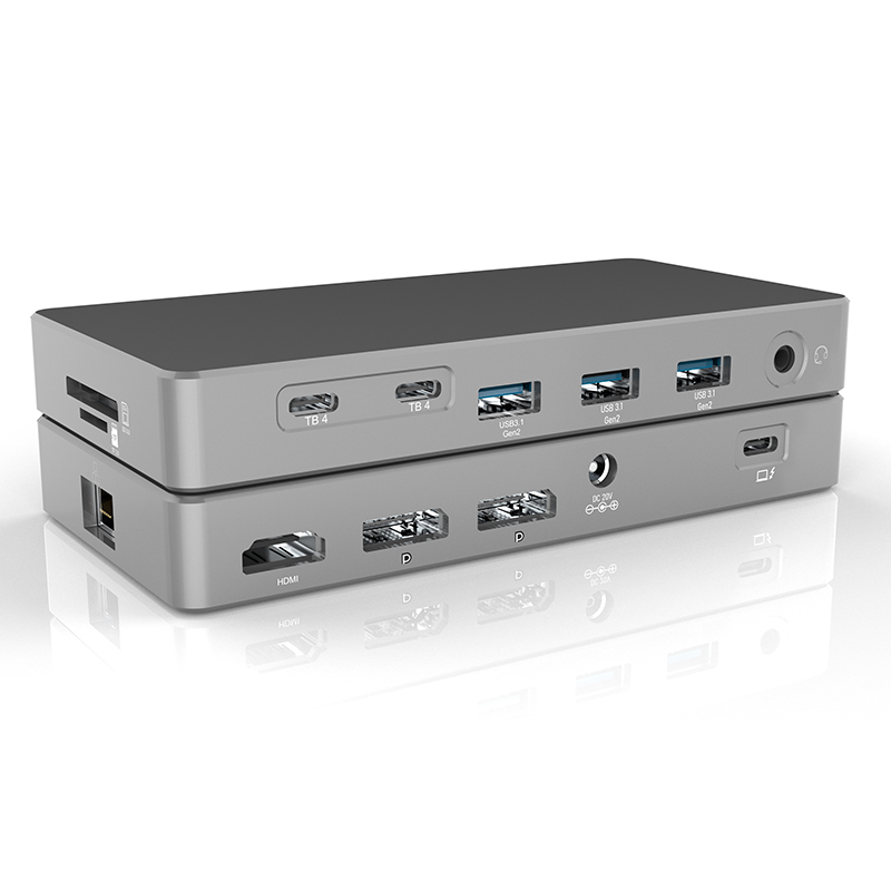 Docking Station Displaylink Dual 4K - 관첸 14 in 1 썬더볼트 4