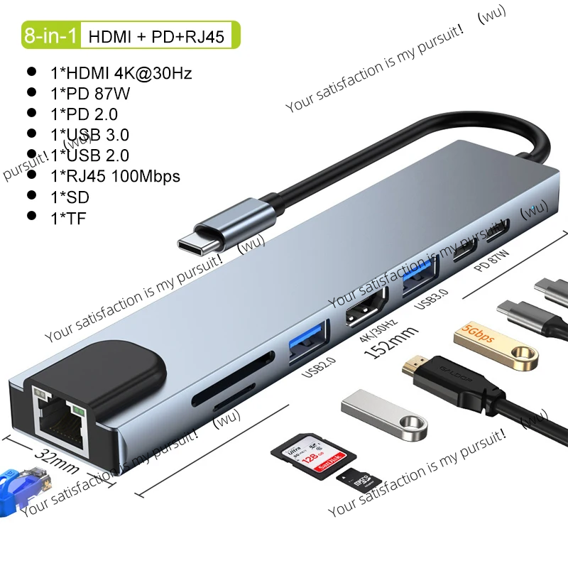 Usb C Hub Sd Card Reader 4K Hdmi - USB C 허브 8/7인치, C 3.1