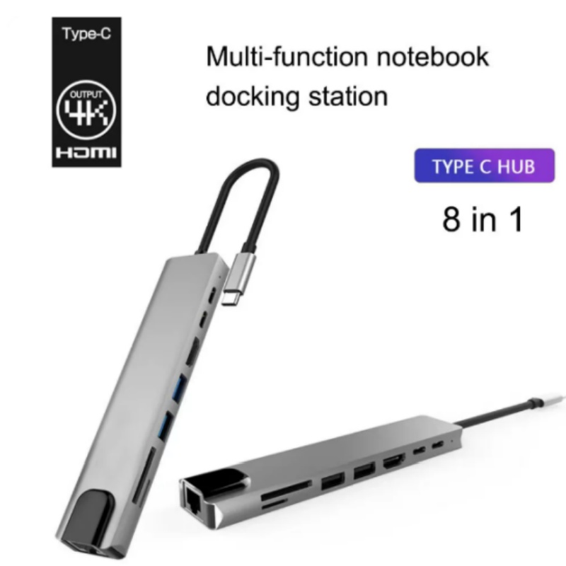 네트워크 포트가 있는 8-in-1 Type-C 확장 도 - Usb C Hub Sd Card Reader 4K Hdmi 리뷰 및 가격