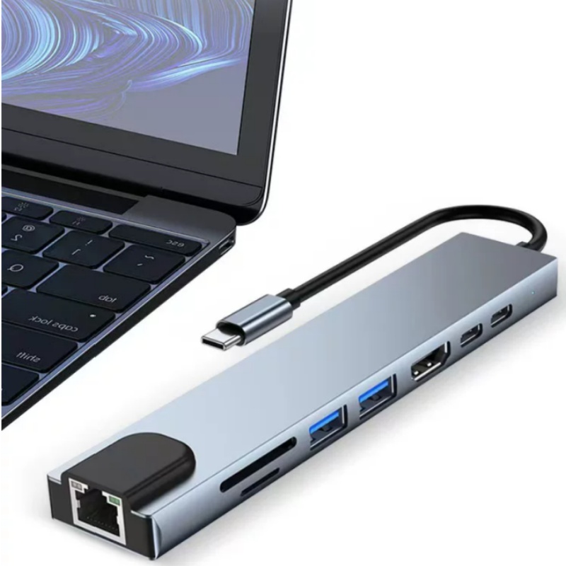 네트워크 포트가 있는 8-in-1 Type-C 확장 도 - Usb C Hub Sd Card Reader 4K Hdmi 리뷰 및 가격
