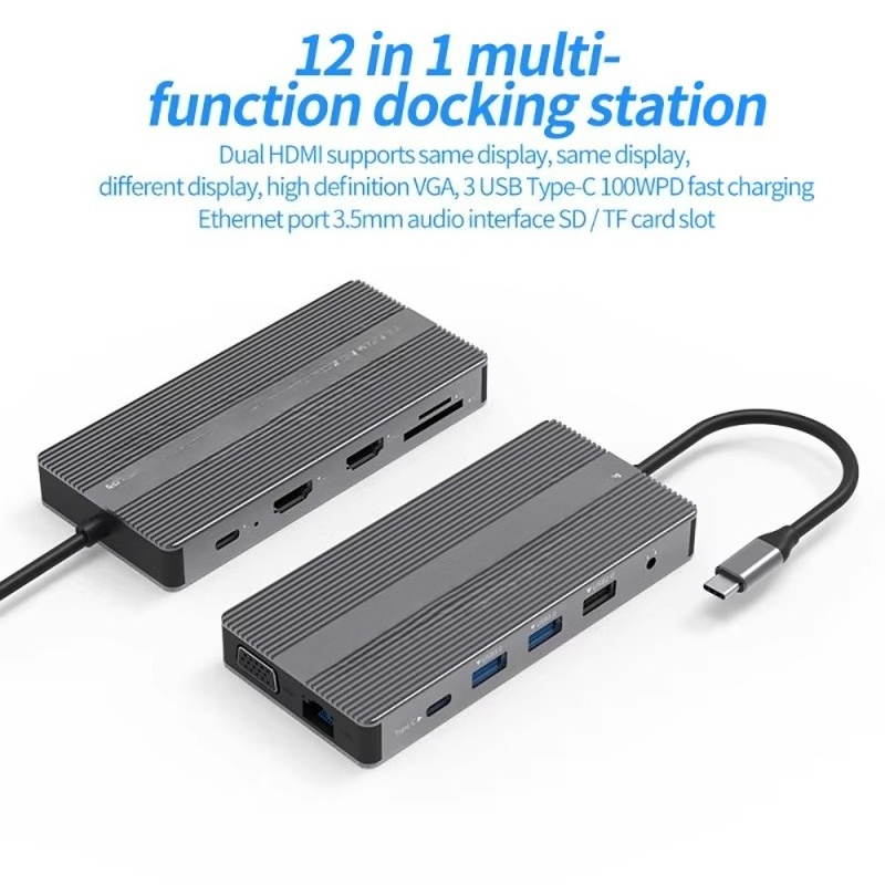 EE1 노트북 도킹 스테이션 12 in 1 타입-C 휴 - Usb C Hub 12 In 1 Triple Display 리뷰 및 가격