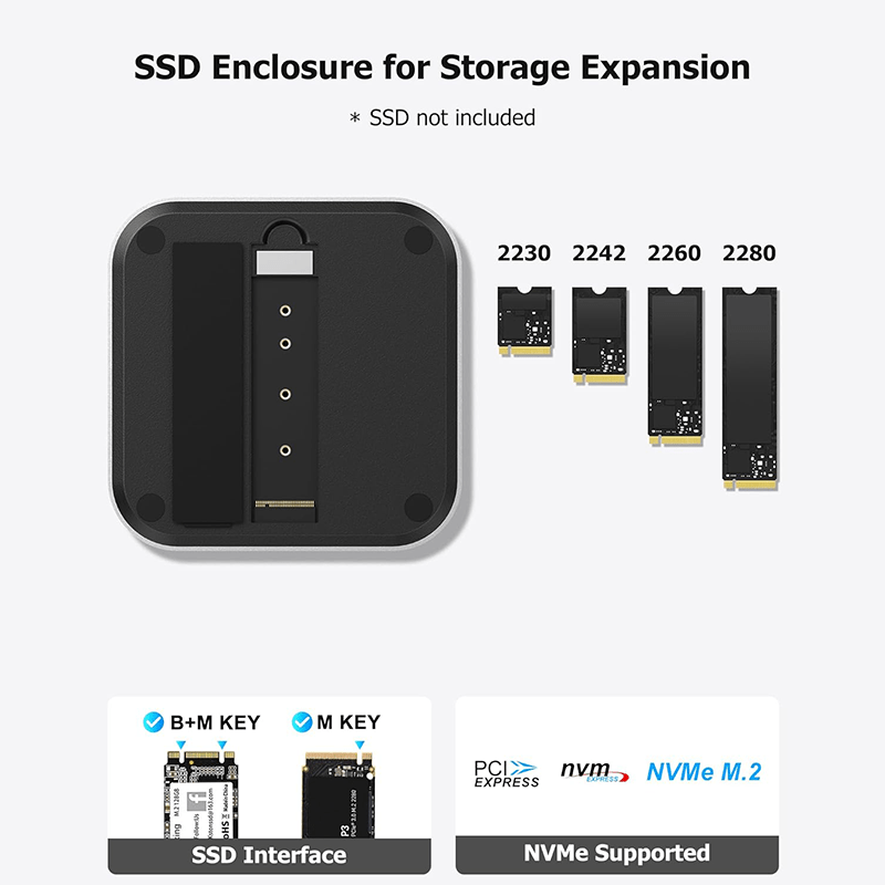맥 미니 M4 도킹 스테이션 USB C 허브 듀얼 모니 - Usb C Hub With M.2 Nvme Slot 리뷰 및 가격