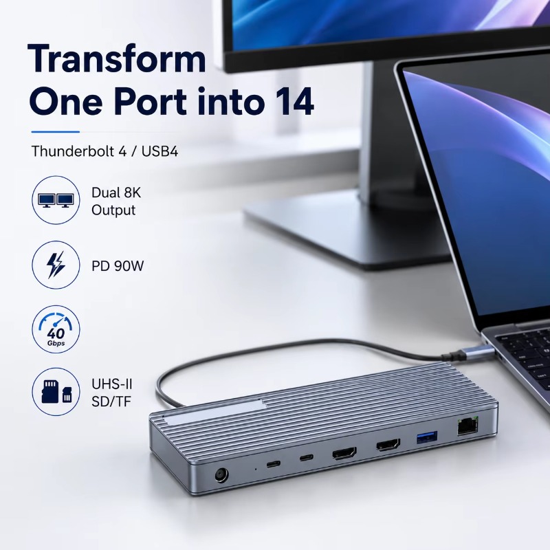 14-in-1 썬더볼트 4/USB4 도킹 스테이션, 4 - Docking Station Thunderbolt 4 리뷰 및 가격