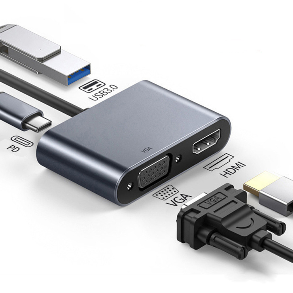 4 in 1 USB C 허브 멀티포트 어댑터 도킹 스테 - Usb C Dock Dual Hdmi 4K 리뷰 및 가격