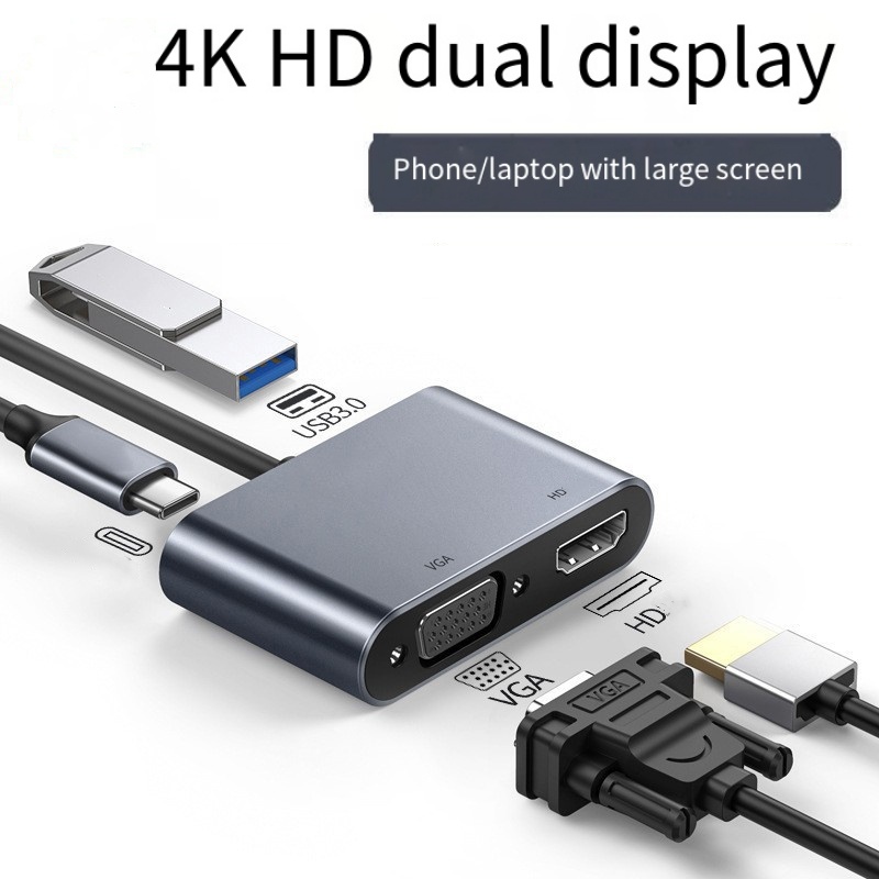 4 in 1 USB C 허브 멀티포트 어댑터 도킹 스테 - Usb C Dock Dual Hdmi 4K 리뷰 및 가격