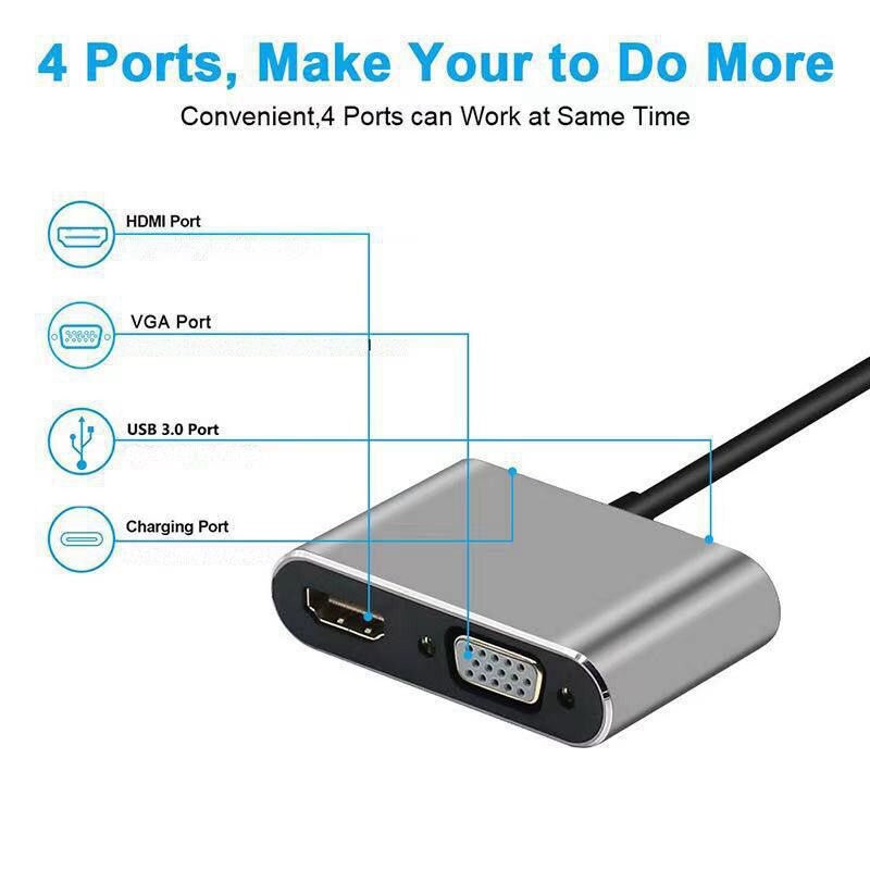 4 in 1 USB C 허브 멀티포트 어댑터 도킹 스테 - Usb C Dock Dual Hdmi 4K 리뷰 및 가격