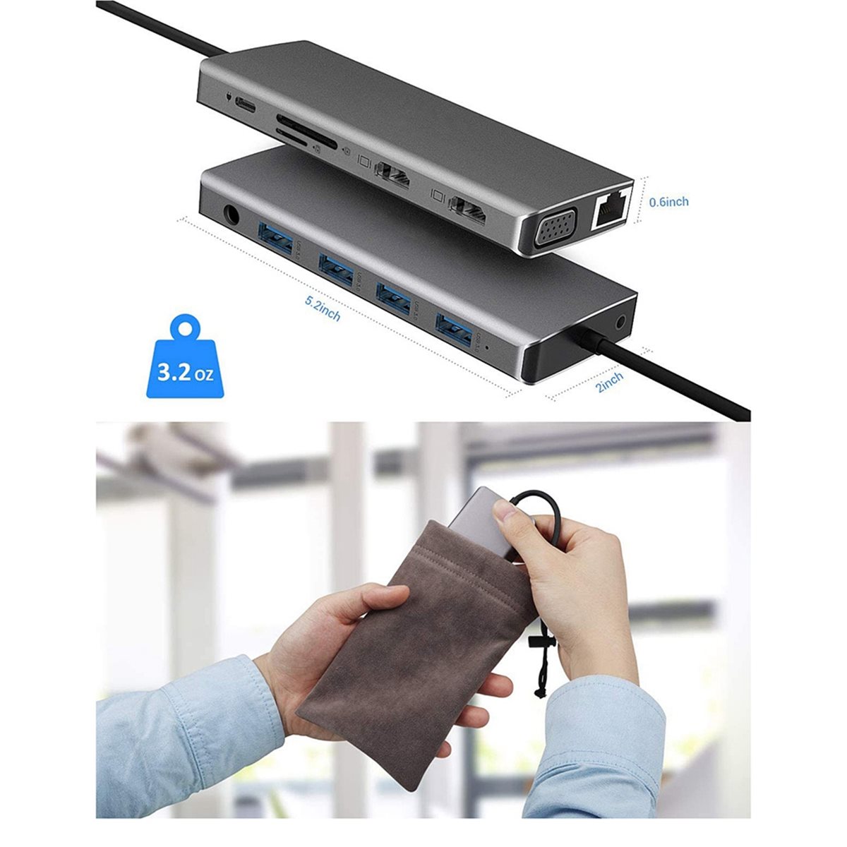 12 in 1 USB C 허브 트리플 디스플레이 모니터 - Usb C Hub 12 In 1 Triple Display 리뷰 및 가격