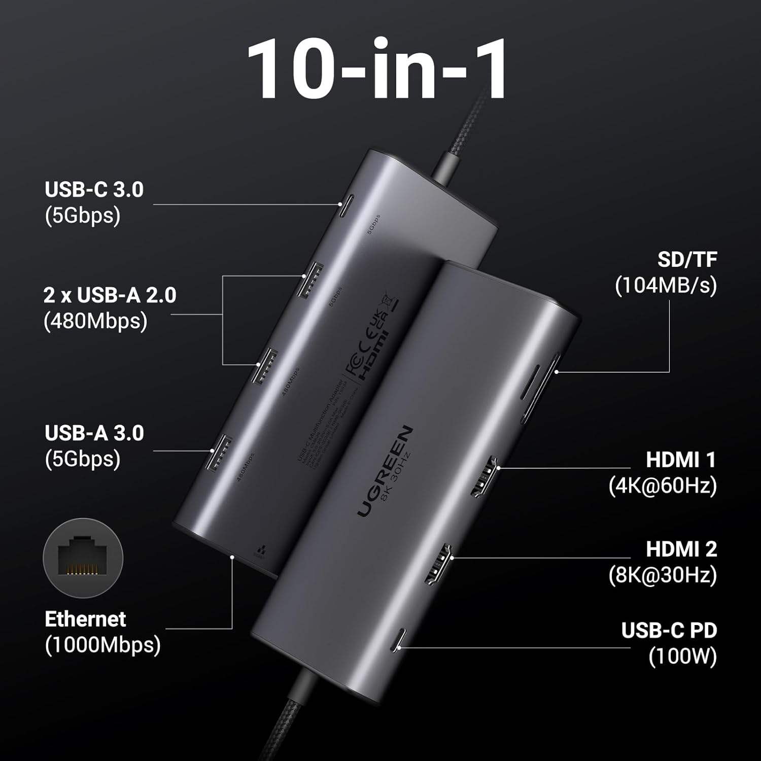 유그린 레보독 프로 210 도킹 스테이션 10 in 1 - Usb C Dock With 100W Pd 리뷰 및 가격