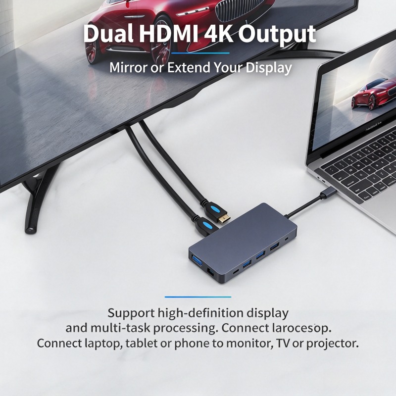 Type-C 도킹 스테이션, 12-in-1 USB-C  - Usb C Hub 12 In 1 Triple Display 리뷰 및 가격