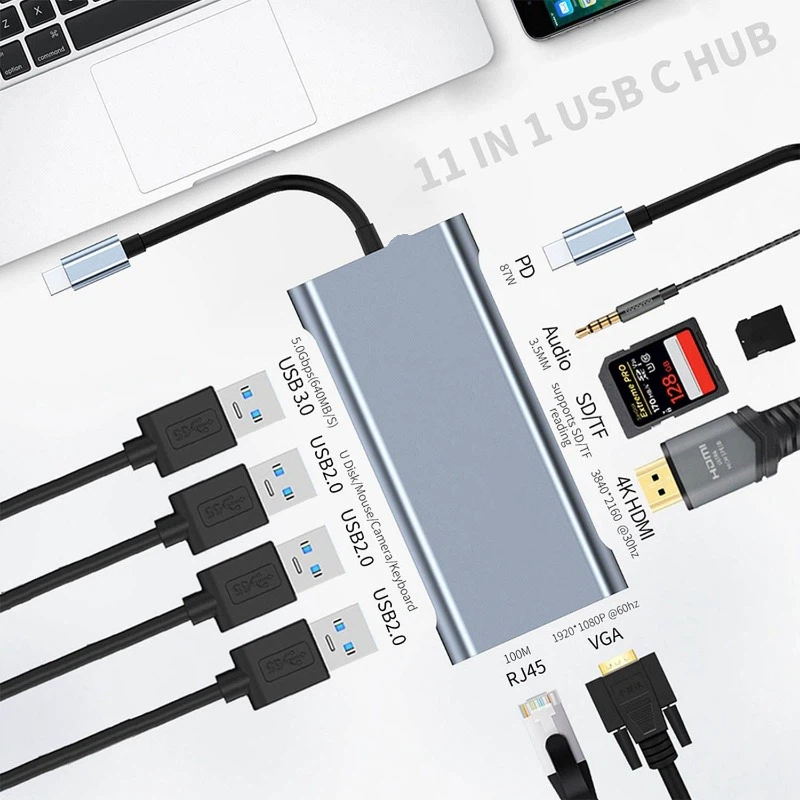 11-in-1 USB C 도킹 스테이션 듀얼 HDMI  - Usb C Hub Sd Card Reader 4K Hdmi 리뷰 및 가격