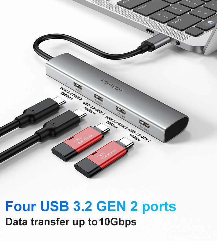RSHTECH USB C 허브 USB 3.2 허브 10 - Docking Station Thunderbolt 4 리뷰 및 가격