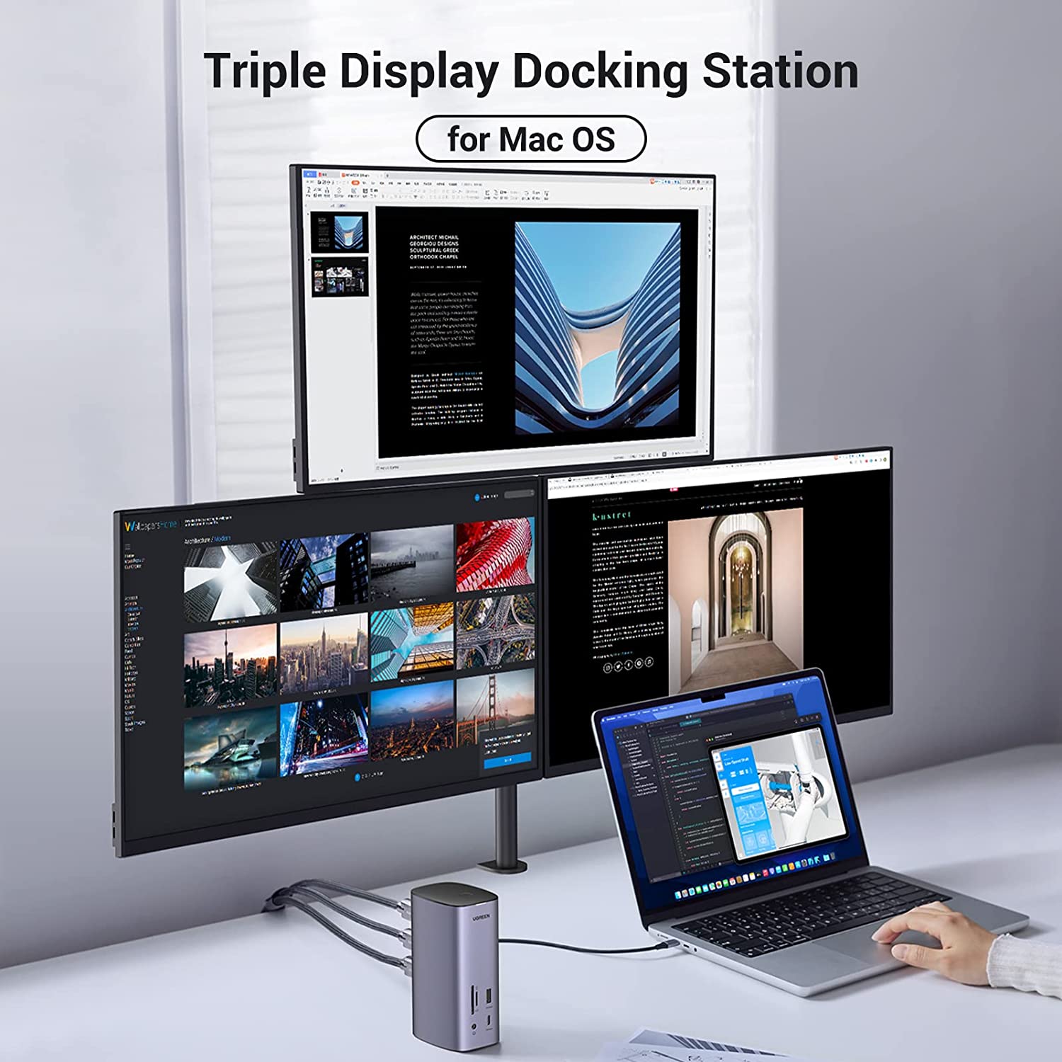 MAF UGREEN CM555 12 in 1 도킹 스테 - Usb C Hub 12 In 1 Triple Display 리뷰 및 가격