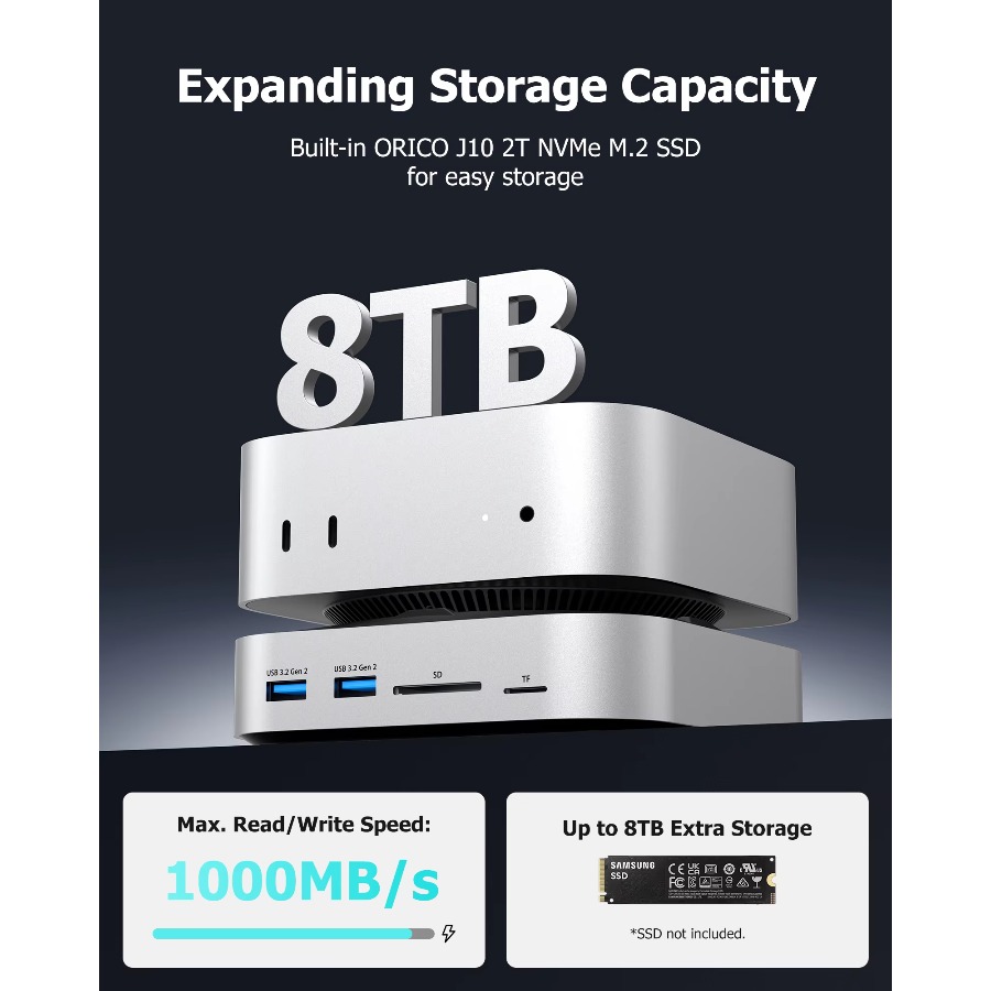 맥 미니 M4용 USB C 허브 도킹 스테이션 타입-C - Usb C Hub With M.2 Nvme Slot 리뷰 및 가격