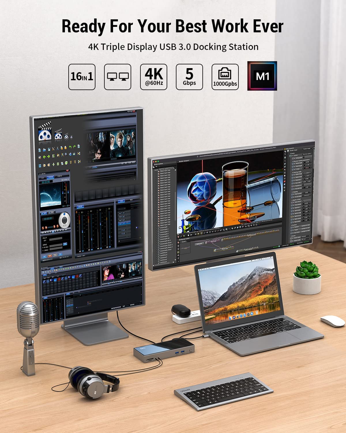 USB 3.0 도킹 스테이션, 싱글 5K, 듀얼 4K  - Docking Station Displaylink Dual 4K 리뷰 및 가격