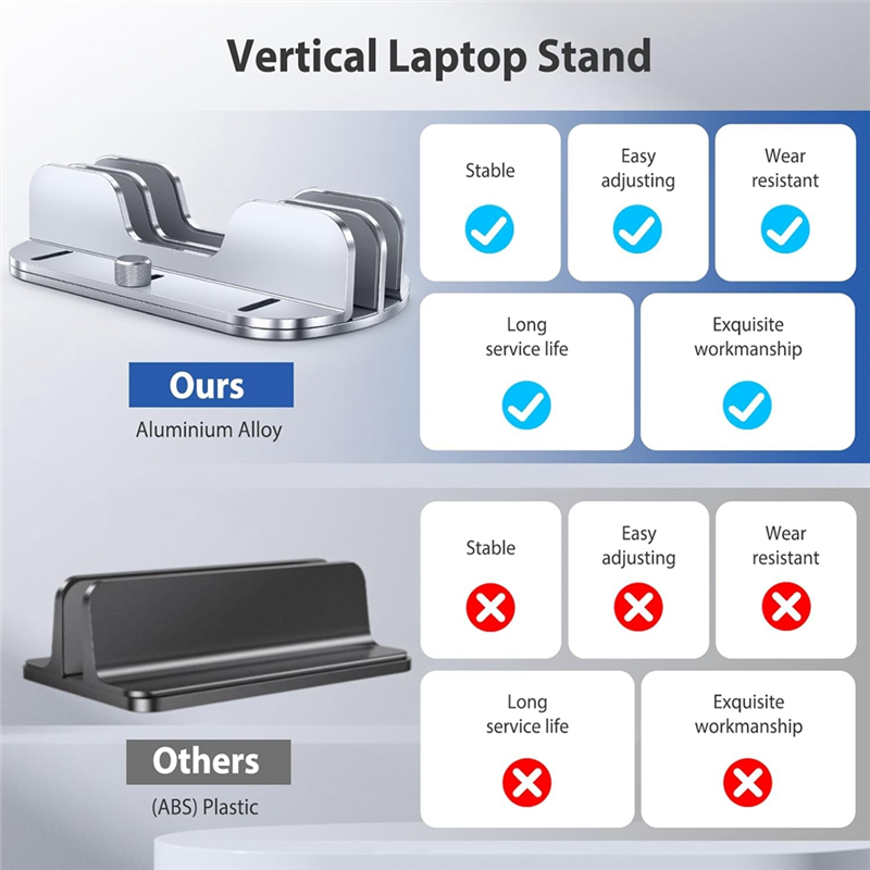 책상용 우수한 수직형 노트북 스탠드 홀더, 노트북 태블 - Laptop Stand Dock Aluminum 리뷰 및 가격