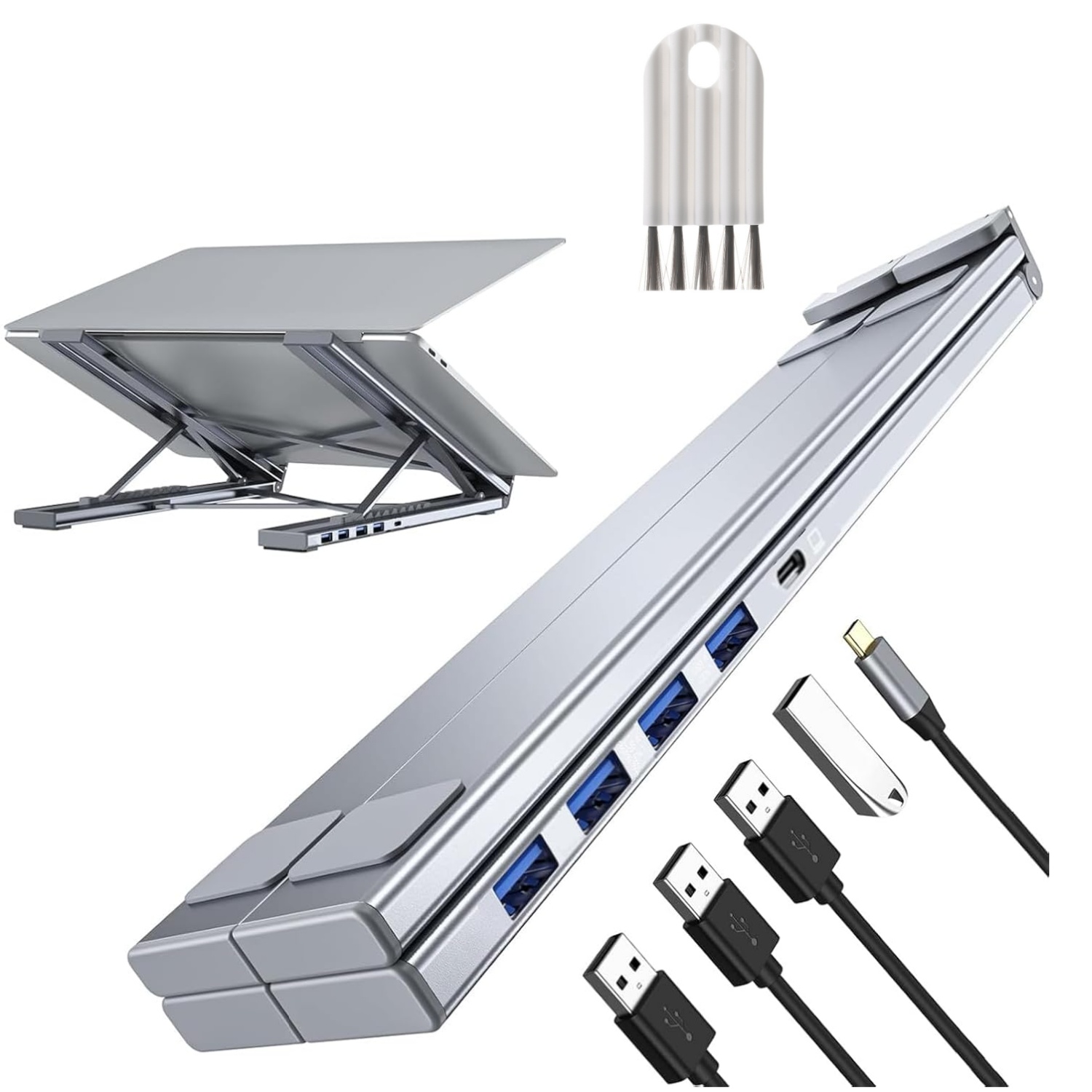 USB-C 노트북 스탠드 도킹 스테이션, 4개의 USB - Laptop Stand Dock Aluminum 리뷰 및 가격