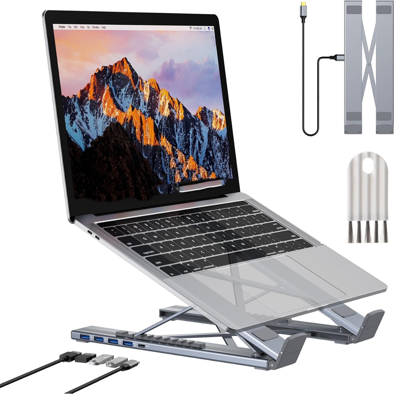 USB-C 노트북 스탠드 도킹 스테이션, 4개의 USB - Laptop Stand Dock Aluminum 리뷰 및 가격