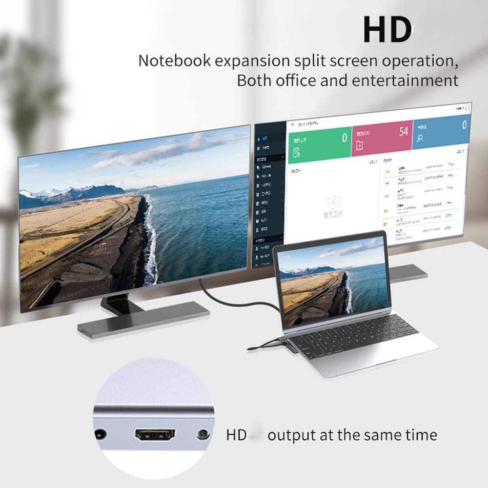 USB C 허브 노트북 도킹 스테이션 HDMI 호환 U - Docking Station For Macbook Pro 리뷰 및 가격