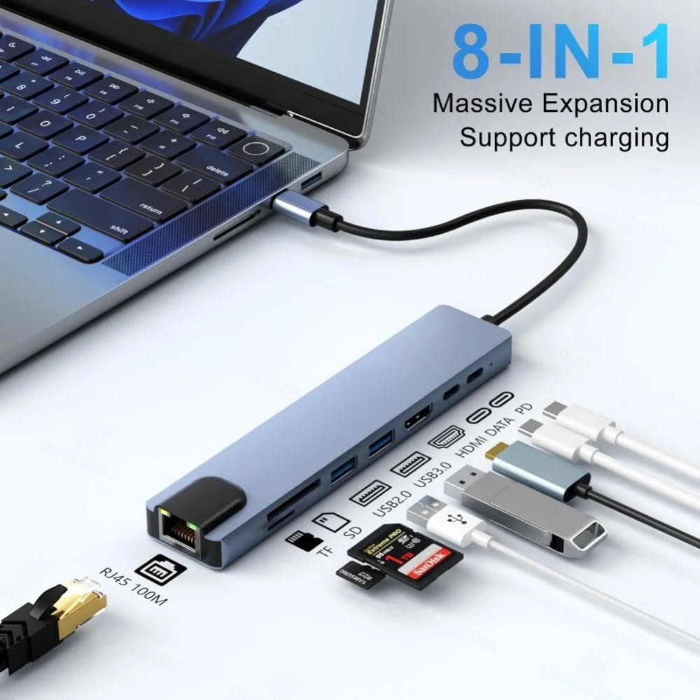 USB C 허브 8/7 in 1 4K HDMI 어댑터  - Usb C Hub Sd Card Reader 4K Hdmi 리뷰 및 가격