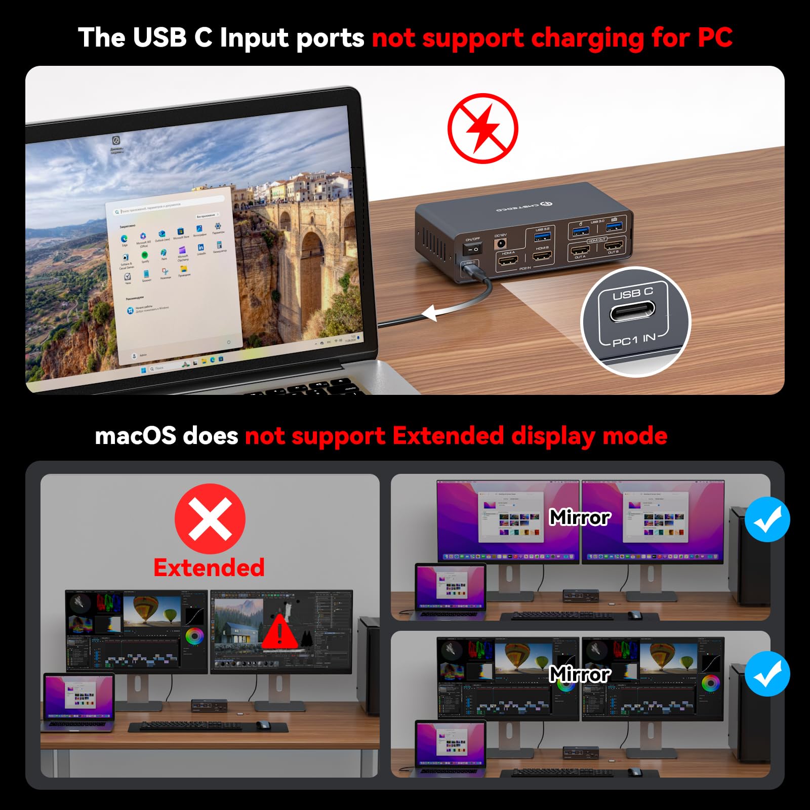 KVM 스위치 2개 모니터 2개 컴퓨터 도킹 스테이션  - Docking Station Dual Monitor Dp Hdmi 리뷰 및 가격