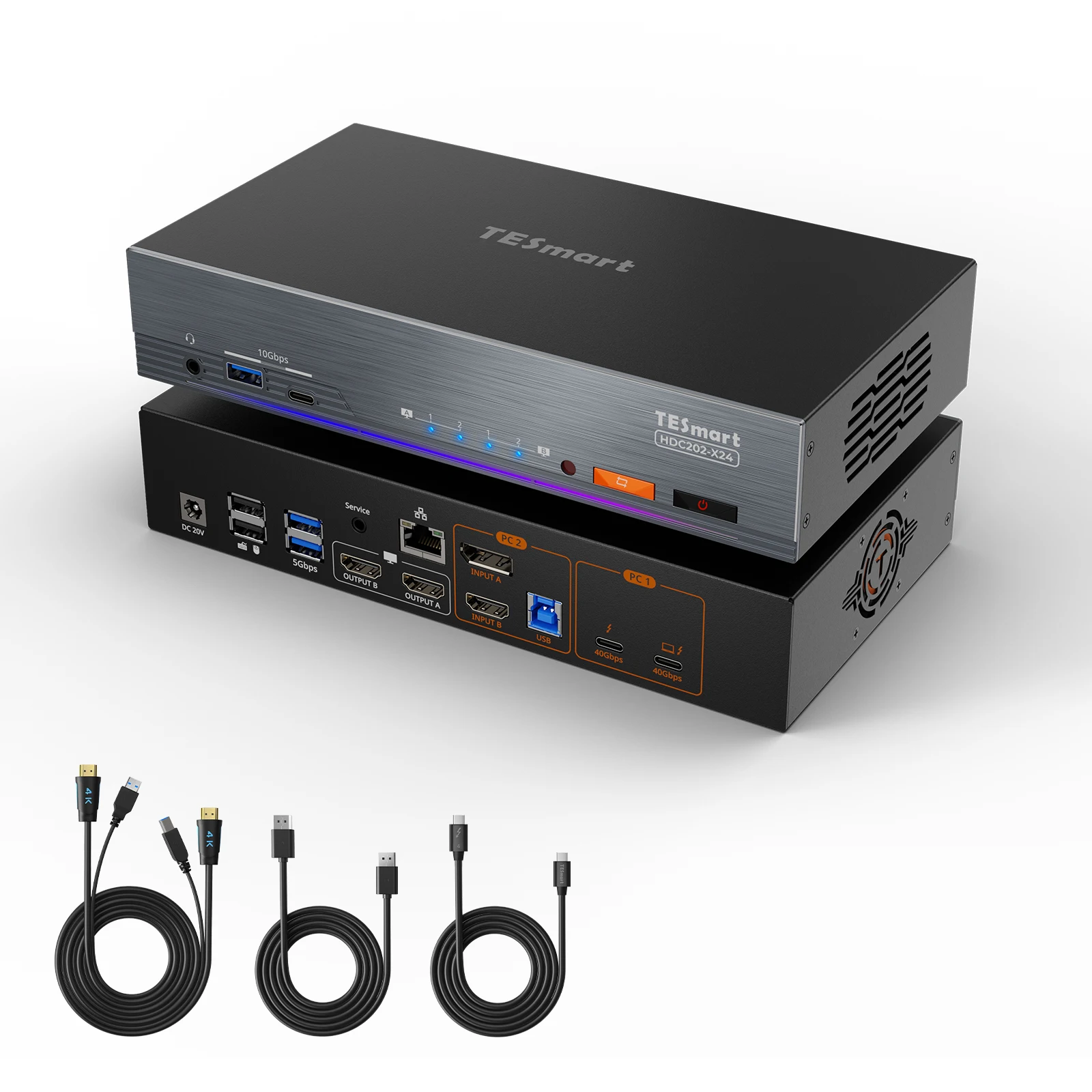 TESmart 2x2 하이브리드 썬더볼트 4 KVM 스 - Docking Station Dual Monitor Dp Hdmi 리뷰 및 가격