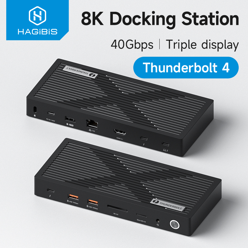 듀얼 모니터 8K/4K 디스플레이 도크가 포함된 Hag - Docking Station Thunderbolt 4 리뷰 및 가격