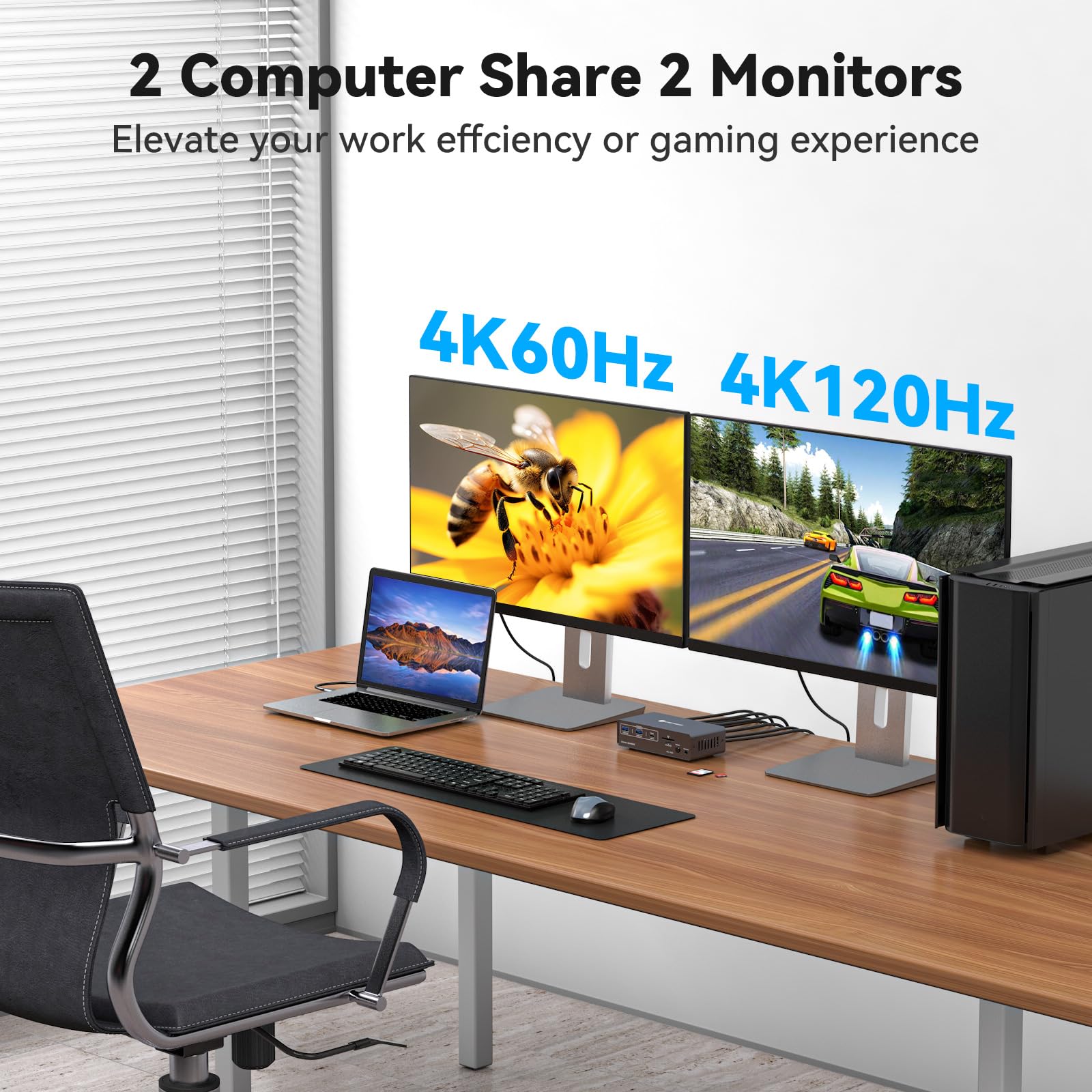 USB C KVM 스위치 2개 모니터 2대 컴퓨터 도킹 - Docking Station Dual Monitor Dp Hdmi 리뷰 및 가격