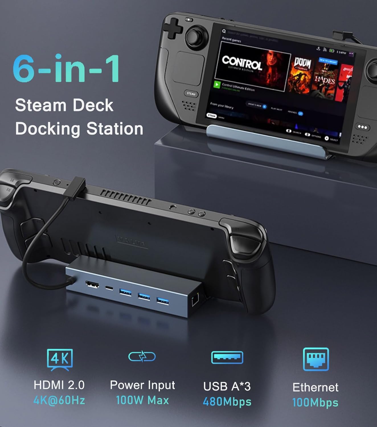 스팀덱/ROG Ally용 6 in 1 도킹 스테이션,  - Usb C Dock With 100W Pd 리뷰 및 가격