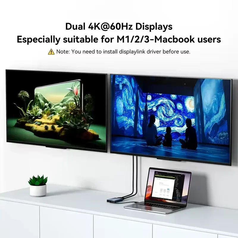 Acasis 6-in-1 USB-C 도킹 스테이션 (D - Docking Station Displaylink Dual 4K 리뷰 및 가격