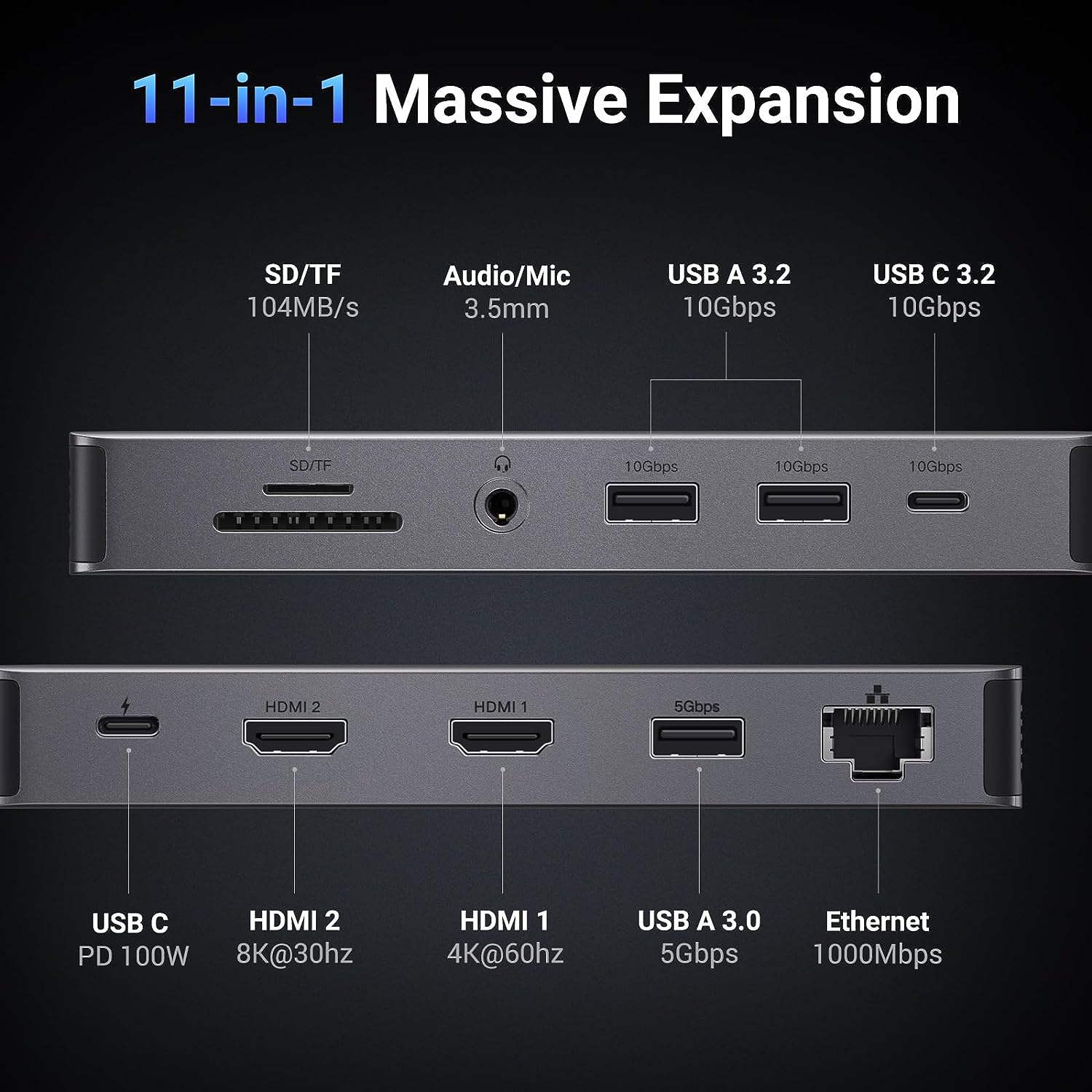유그린 레보독 프로 211 노트북 도킹 스테이션 11  - Usb C Dock With 100W Pd 리뷰 및 가격