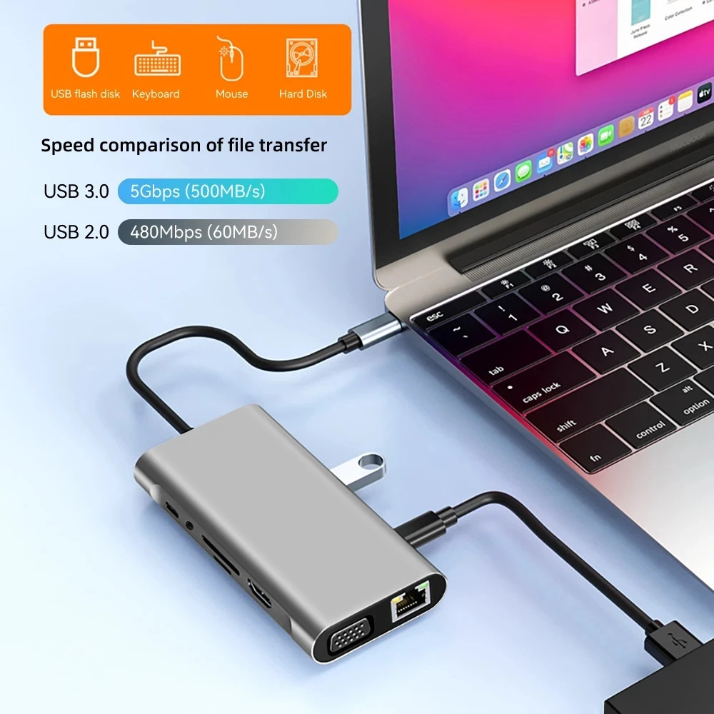 KEBIDUMEI 11 포트 USB C 허브 도킹 스테 - Usb C Hub Sd Card Reader 4K Hdmi 리뷰 및 가격