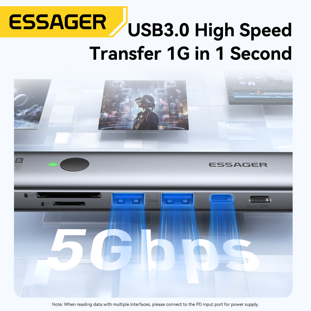 Essager USB C 허브, 맥북, 노트북, 아이패 - Usb C Dock Dual Hdmi 4K 리뷰 및 가격