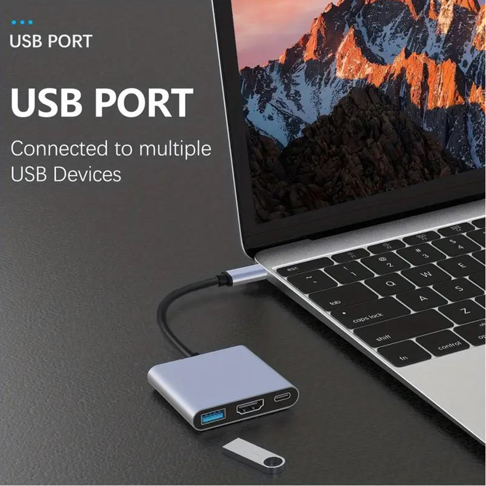 3-In-1 Type-C USB 허브 남성-여성 HDM - Usb C Dock Dual Hdmi 4K 리뷰 및 가격
