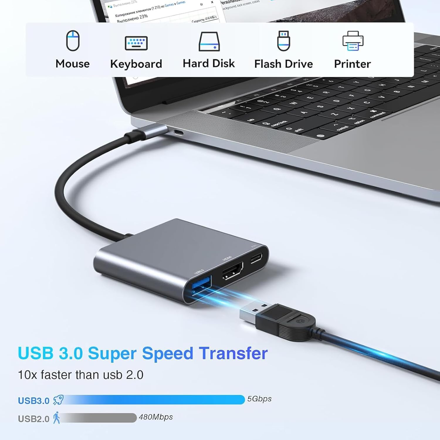 3-In-1 Type-C USB 허브 남성-여성 HDM - Usb C Dock Dual Hdmi 4K 리뷰 및 가격