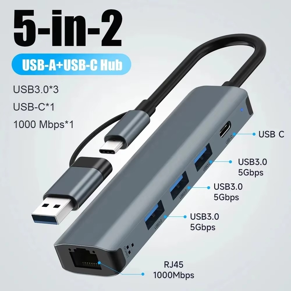 다중 포트 USB-C 허브 확장 도크, 5 in 2 U - Docking Station For Macbook Pro 리뷰 및 가격