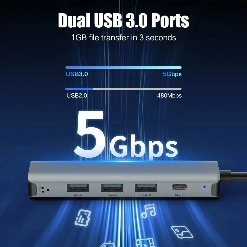 다중 포트 USB-C 허브 확장 도크, 5 in 2 U - Docking Station For Macbook Pro 리뷰 및 가격