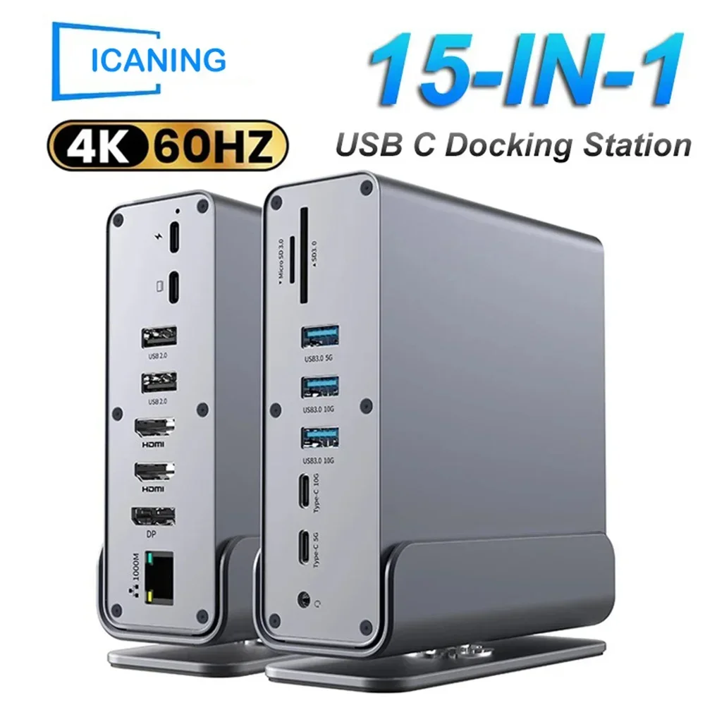 15 in 1 USB C 도킹 스테이션 4K HD 수직 - Usb C Hub Sd Card Reader 4K Hdmi 리뷰 및 가격