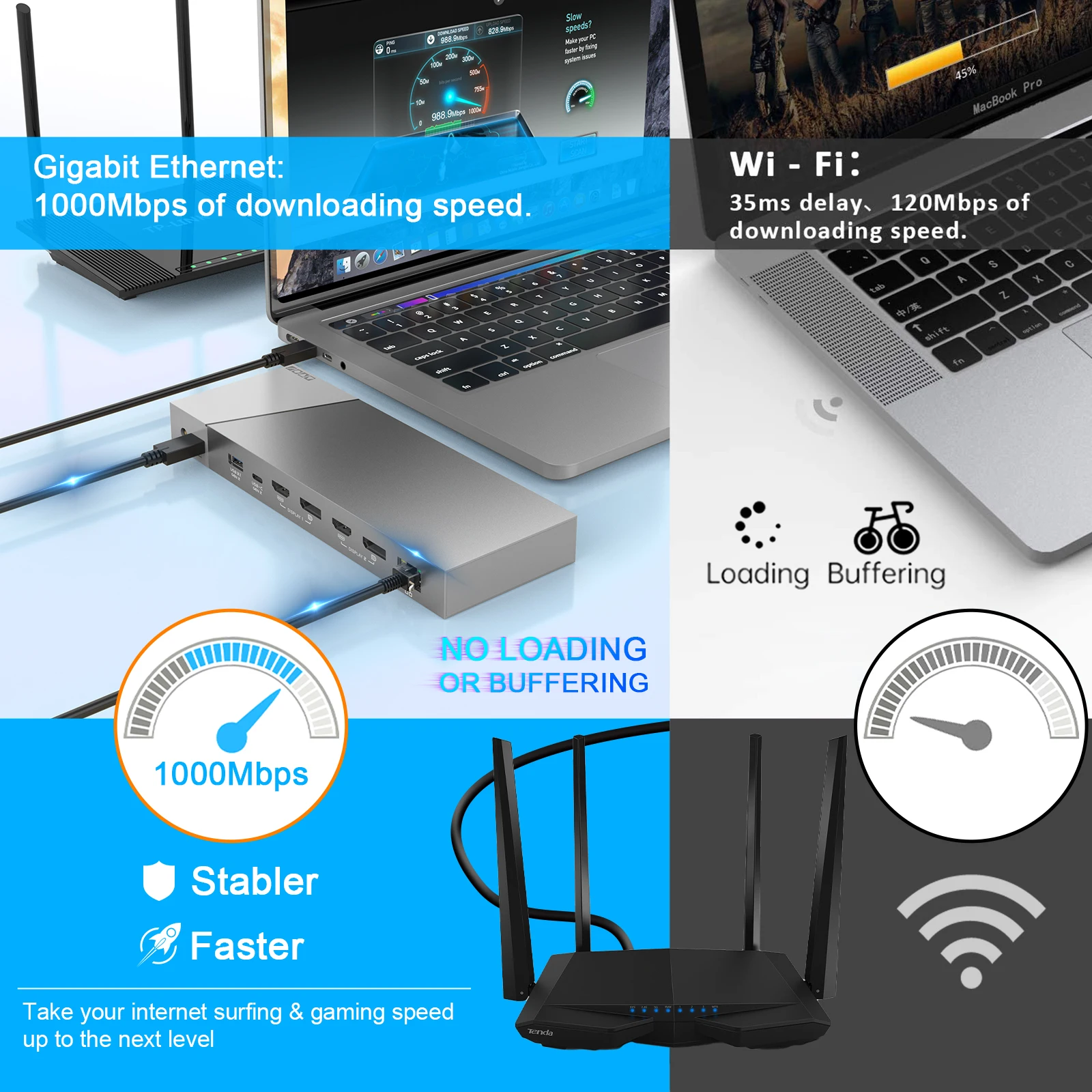 10Gbps 디스플레이포트 5K 60HZ 타입 C 허브 - Docking Station Displaylink Dual 4K 리뷰 및 가격