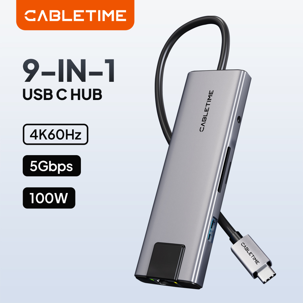 CABLETIME 9-in-1 USB-C 허브 어댑터: - Usb C Hub Sd Card Reader 4K Hdmi 리뷰 및 가격